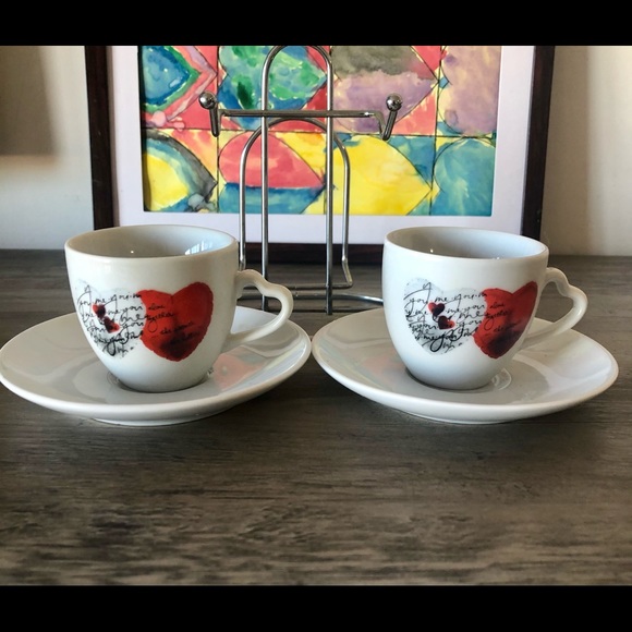 Espresso Cups with Hanging Rack - Picture 2 of 4